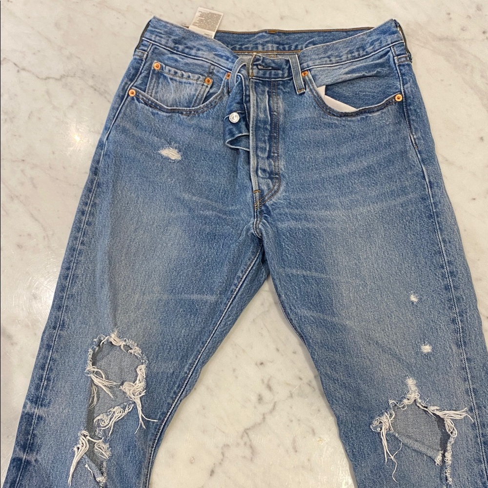 Levi's 501 Light Blue Denim Jeans